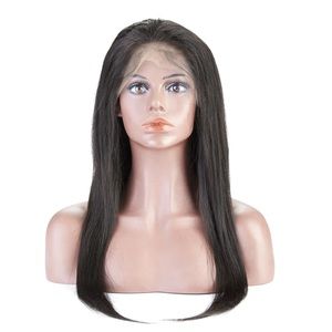 16” Straight Burmese Virgin Hair 13x4 Frontal Wig Transparent Lace
